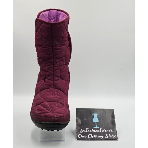 Columbia Women's Plum Purple Minx Slip II Omni Heat Insulated Boots Sz 8 2842 - Picture 15 of 16